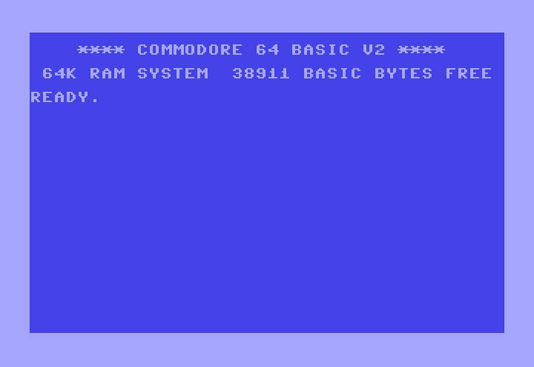 A reconstruction of the Commodore 64's BASIC prompt